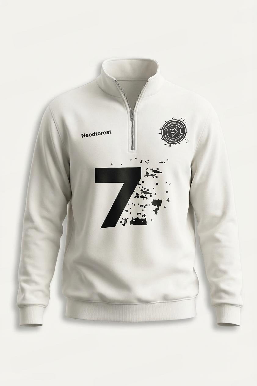 Needtorest half-sleeve Sweatshirts, white cotton