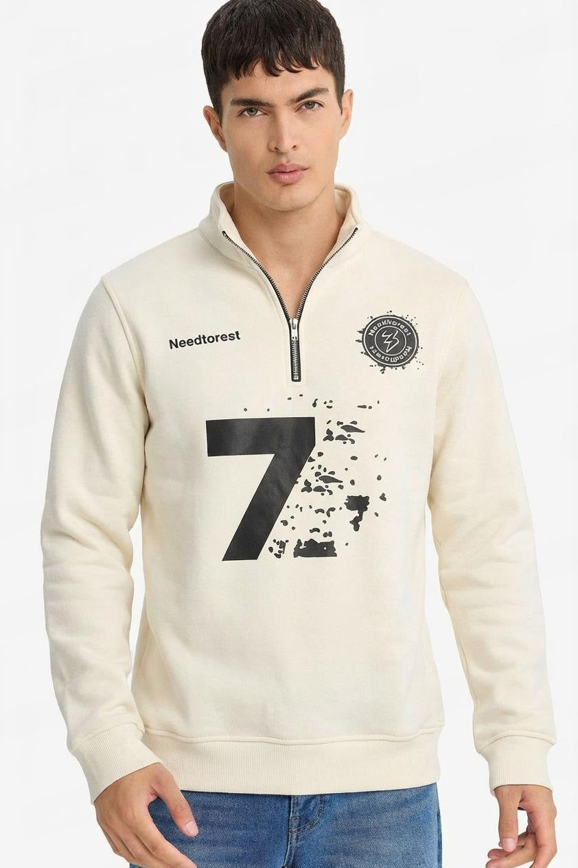 Needtorest half-sleeve Sweatshirts, white cotton