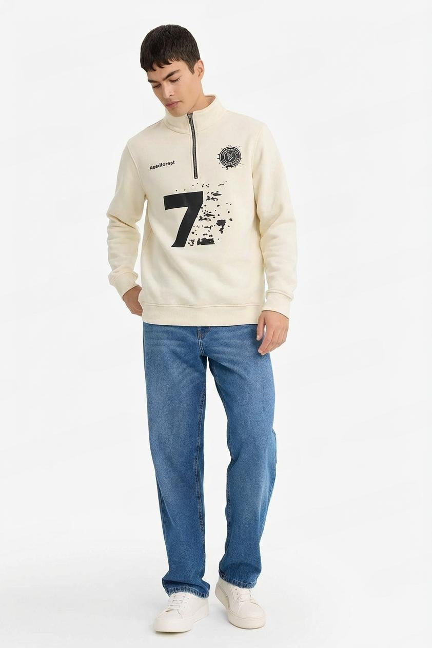 Needtorest half-sleeve Sweatshirts, white cotton